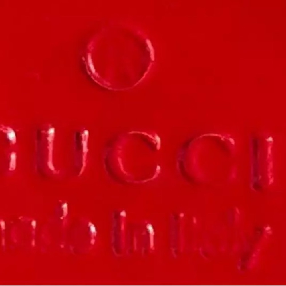 Authentic Gucci Bright Red Leather Handbag - bamboo line, very good condition ❤️ - Picture 11 of 12
